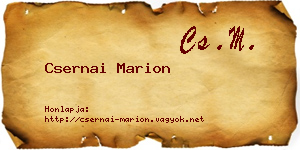 Csernai Marion névjegykártya